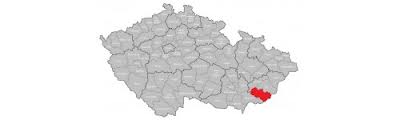 Mapa okresu Uherské Hradiště